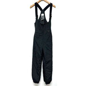 Vintage Black Bear Snow Ski Bib 3400 Black Womens Small
